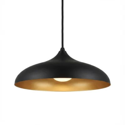 13-Inch Black & Gold Modern Pendant Light for Room Decor — image 3