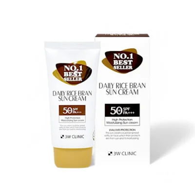 3W Clinic Daily Rice Bran Moisturizing Sun Cream SPF 50+ PA+++ — ছবি 1