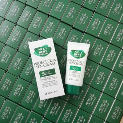 3W Clinic Project Cica Moisturizing Sun Cream SPF 50+ PA+++ — image 3