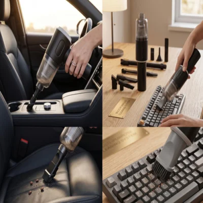AS-228 3-in-1 Portable Mini Handheld Vacuum Cleaner for Home and Car with Multi-Nozzle Attachments — ছবি 2
