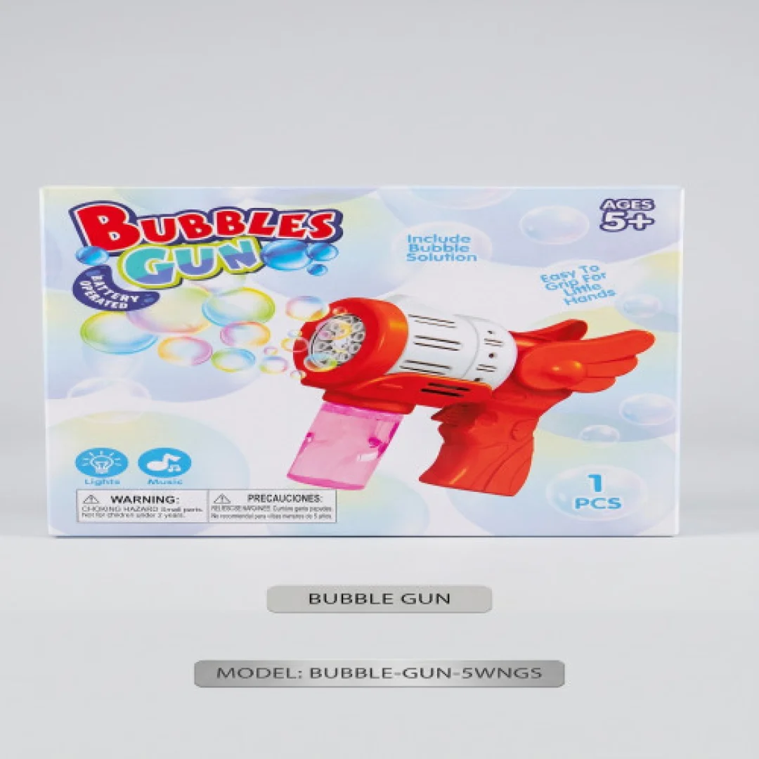 Automatic Battery Operated Bubble Gun with Light, Music and Bubble Solution for Kids — ছবি 2