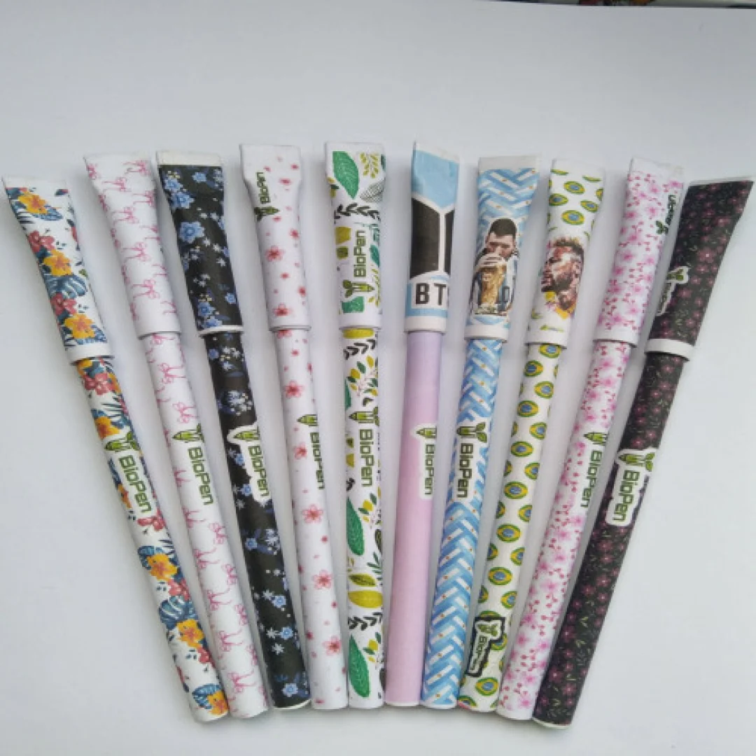 Bio-Pen Eco-Friendly Paper Pens with Cute Patterns 25Pices — ছবি 2