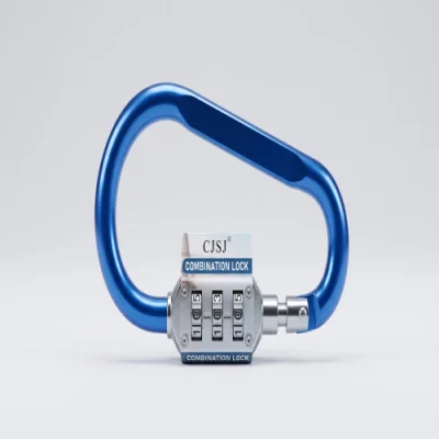 CJSJ 3-Digit Resettable Carabiner Combination Lock for Heavy-Duty Luggage & Backpack (Large) — image 3