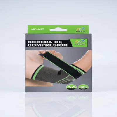 Elastic Elbow Compression Sleeve with Adjustable Pressure Strap – Tennis Elbow Support ND-057 — ছবি 2