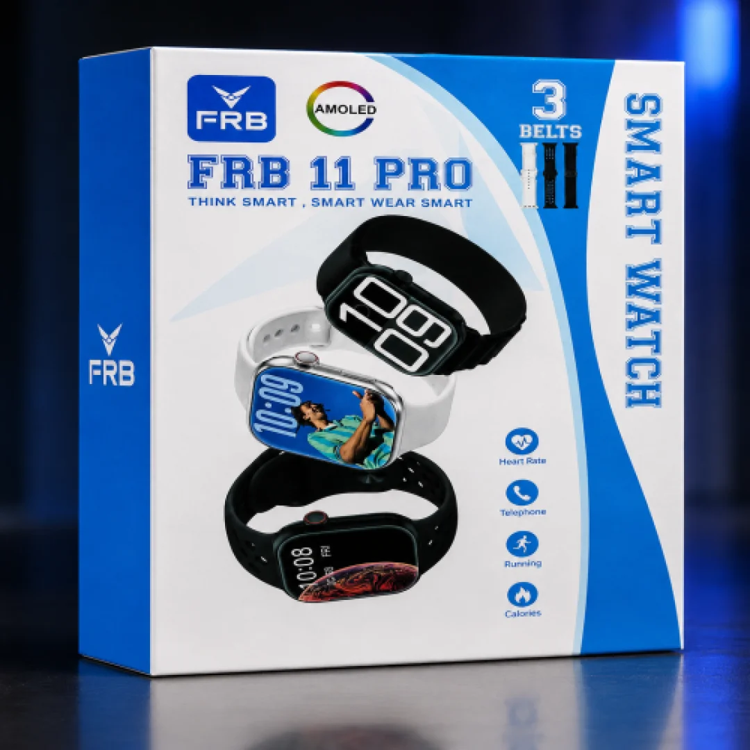 FRB 11 Pro AMOLED Bluetooth Calling Smart Watch with 3 Straps — ছবি 3