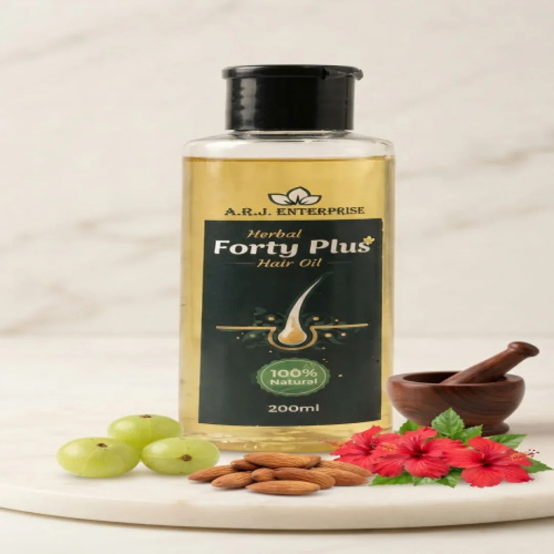 Herbal Forty Plus Hair Oil 200ml - Natural Hair Growth & Anti-Hair Fall Oil — ছবি 2