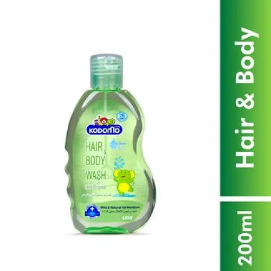 Kodomo Baby Hair & Body Wash, a gentle 2-in-1 Cleanser Designed for Babies and Children 200ml