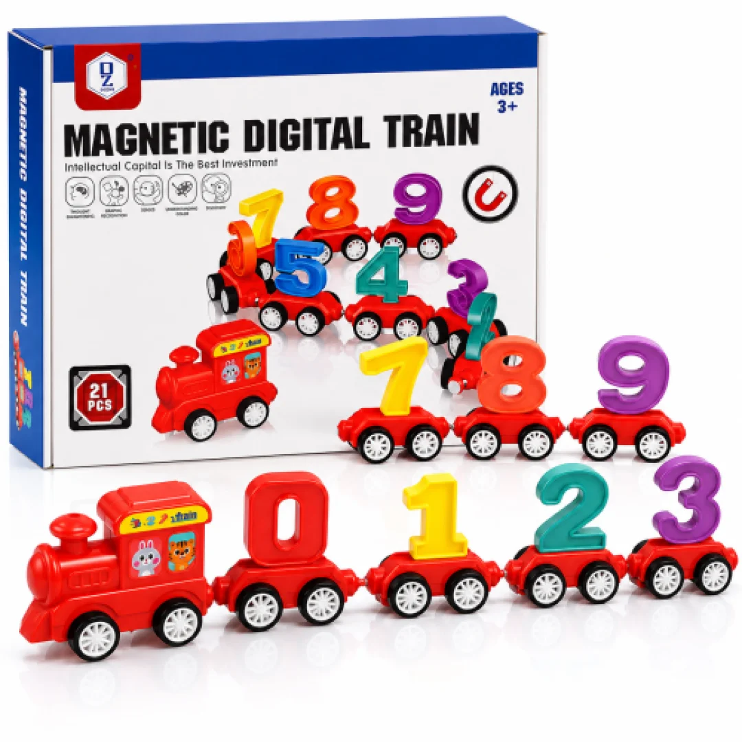 Magnetic Digital Train 21 Pcs Educational Toy for Kids 3+ — ছবি 2