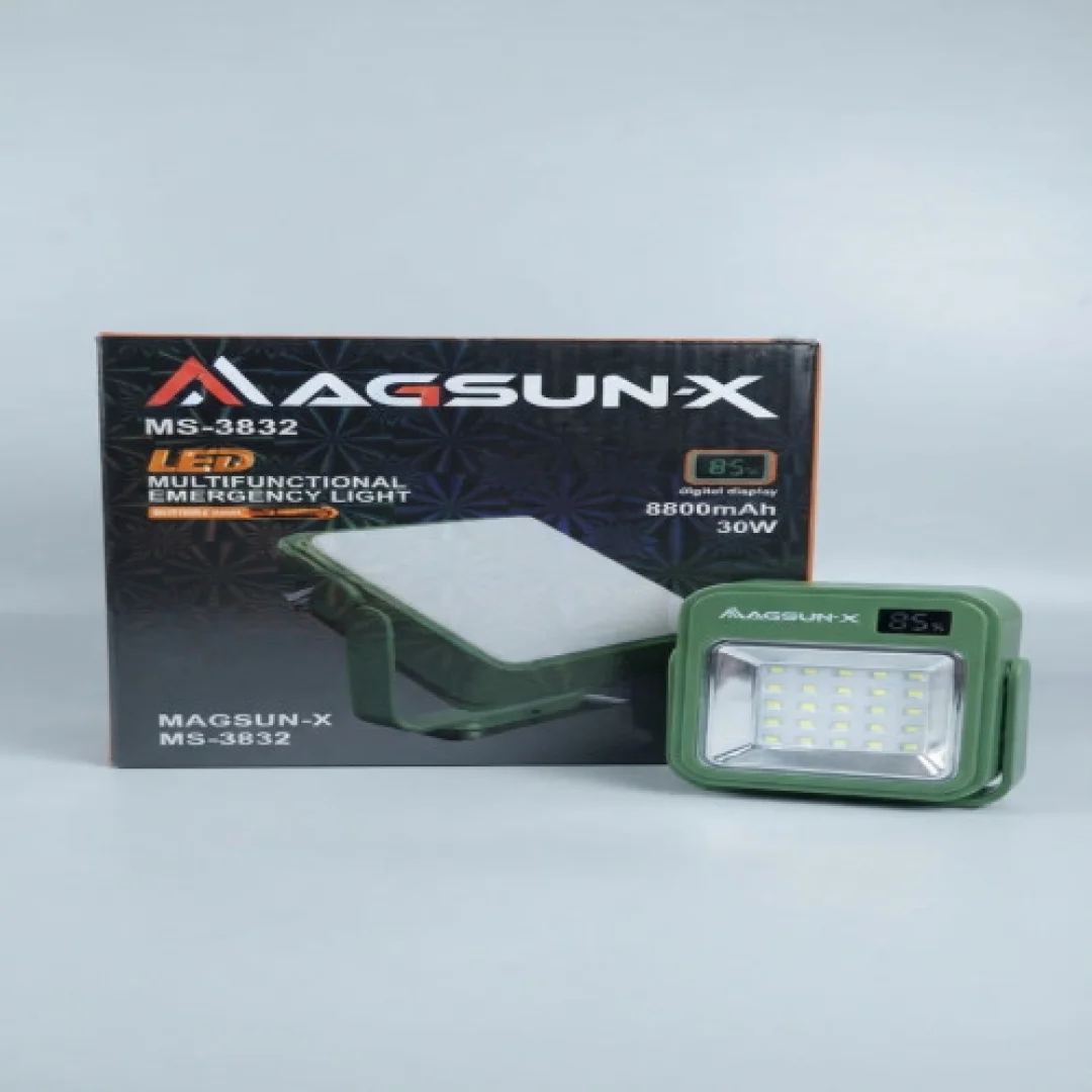 Magsun-X MS-3832 30W 8800mAh LED Multifunctional Emergency Light with Digital Display