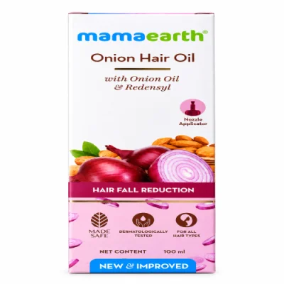 Mamaearth Onion Hair Oil with Onion Oil & Redensyl for Hair Fall Reduction - 100ml — ছবি 1