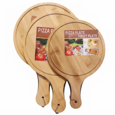 Medium Wooden Pizza Tray with Handle for Serving Pizza and Snacks (10 Inch) — ছবি 2