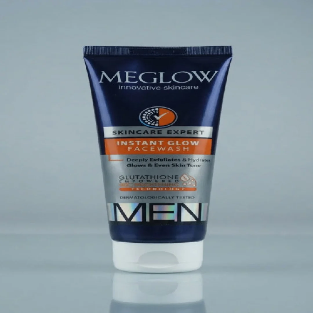 Meglow Instant Glow Face Wash for Men - Glutathione Brightening Formula