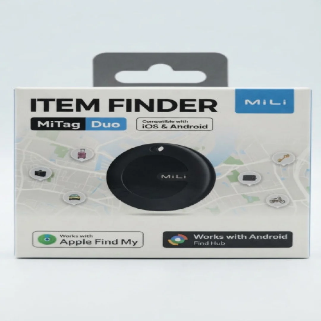 MiLi MiTag Duo Smart Bluetooth Item Finder & Tracker | iOS & Android Compatible