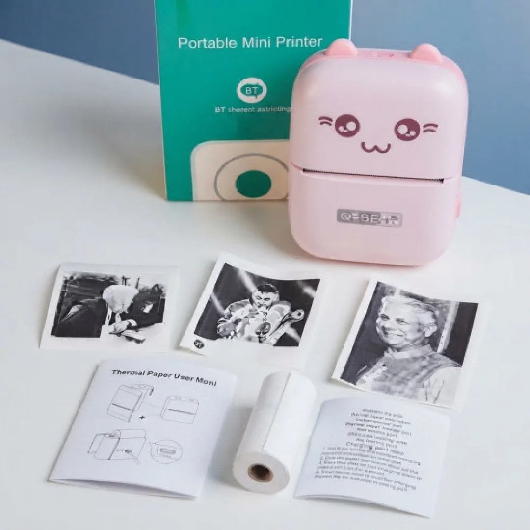 Mini Thermal Printer / Pocket Printer (Pink & Blue) — image 2