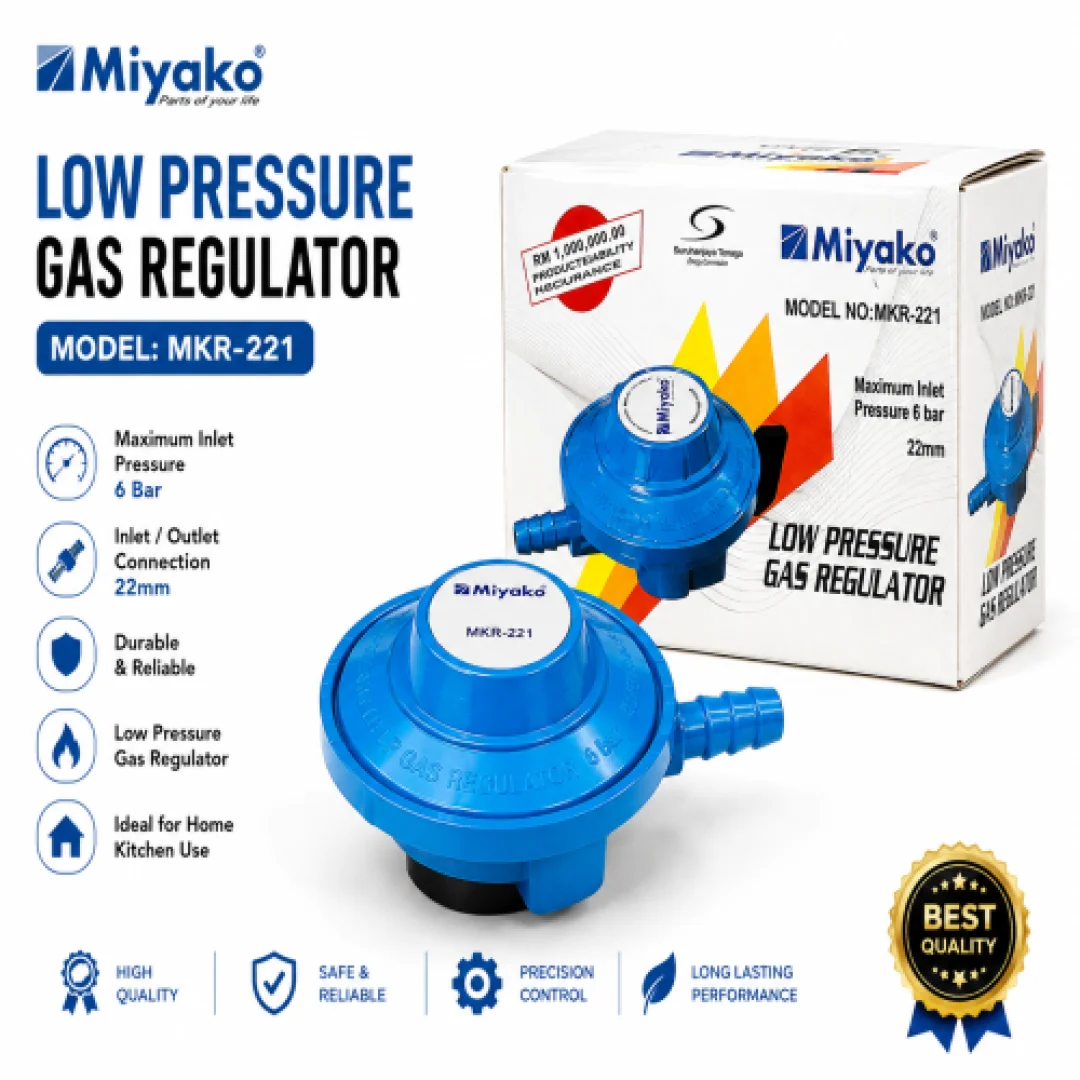 Miyako MKR-221 Low Pressure Gas Regulator 22mm — image 2