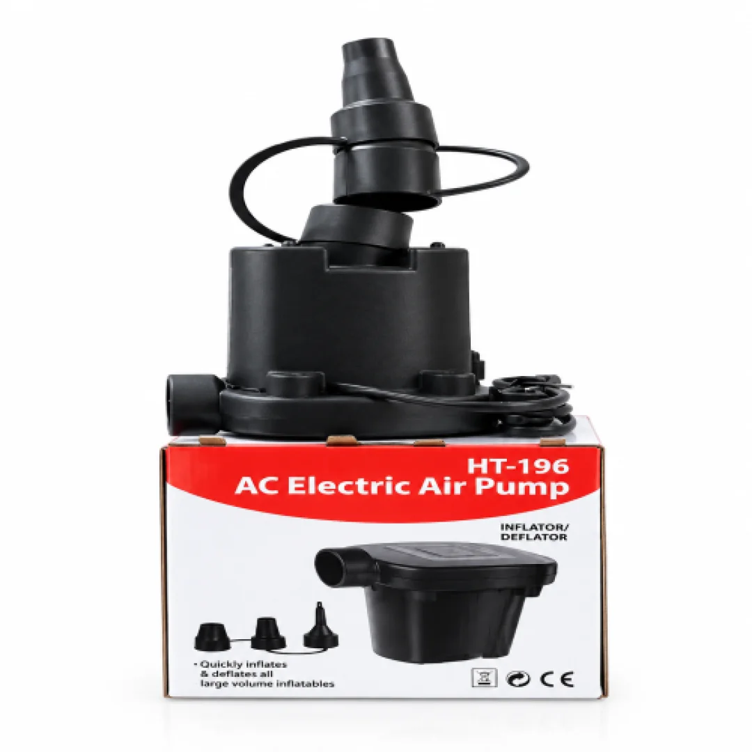 Portable AC Electric Air Pump (HT-196) – 230V Quick-Fill Inflator