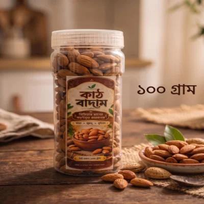 Premium Almonds Jar - 100g | Fresh Kathbadam — image 2