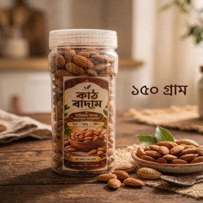 Premium Almonds (Kath Badam) - 150g Jar | 100% Pure & Fresh Superfood — ছবি 3