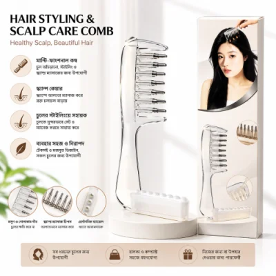 Premium Hair Styling & Scalp Massage Comb for Women — ছবি 1