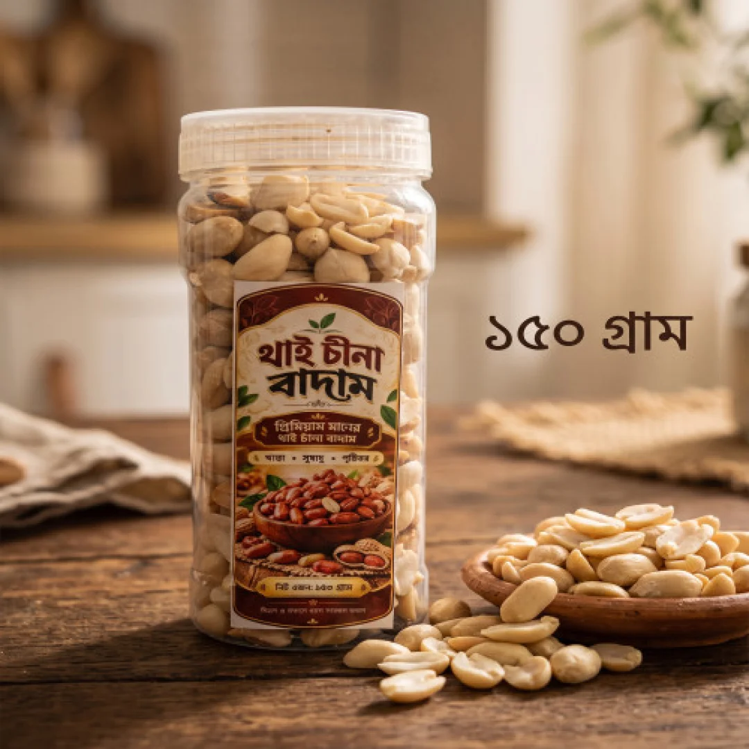 Premium Thai Peanuts (Thai China Badam) - 150g Jar | 100% Fresh & Crunchy Roasted Nuts — image 3