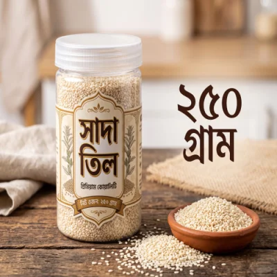 Premium White Sesame Seeds Jar - 250g | Fresh Sada Til — image 2