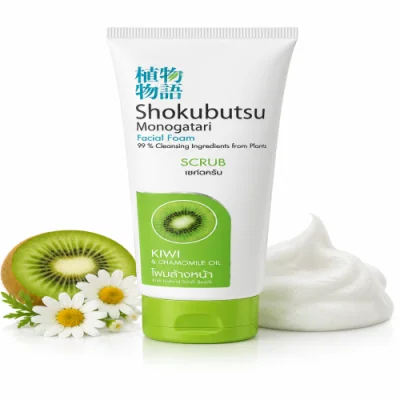 Shokubutsu Monogatari Kiwi Facial Foam Scrub 100ml — image 3