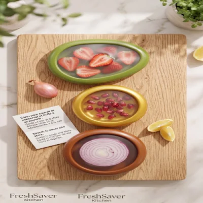 Silicone Stretch Vegetable Saver Pods – Reusable Produce Fresh Keeper Box for Fridge — image 3