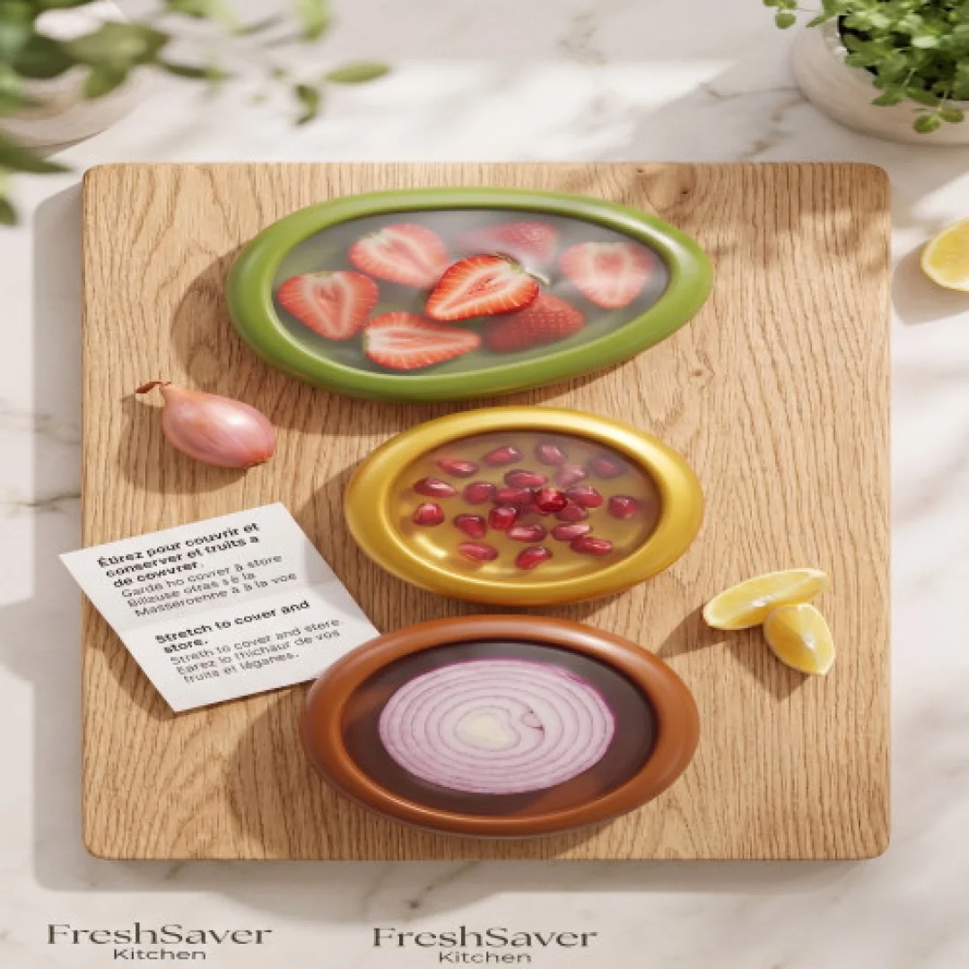 Silicone Stretch Vegetable Saver Pods – Reusable Produce Fresh Keeper Box for Fridge — image 3