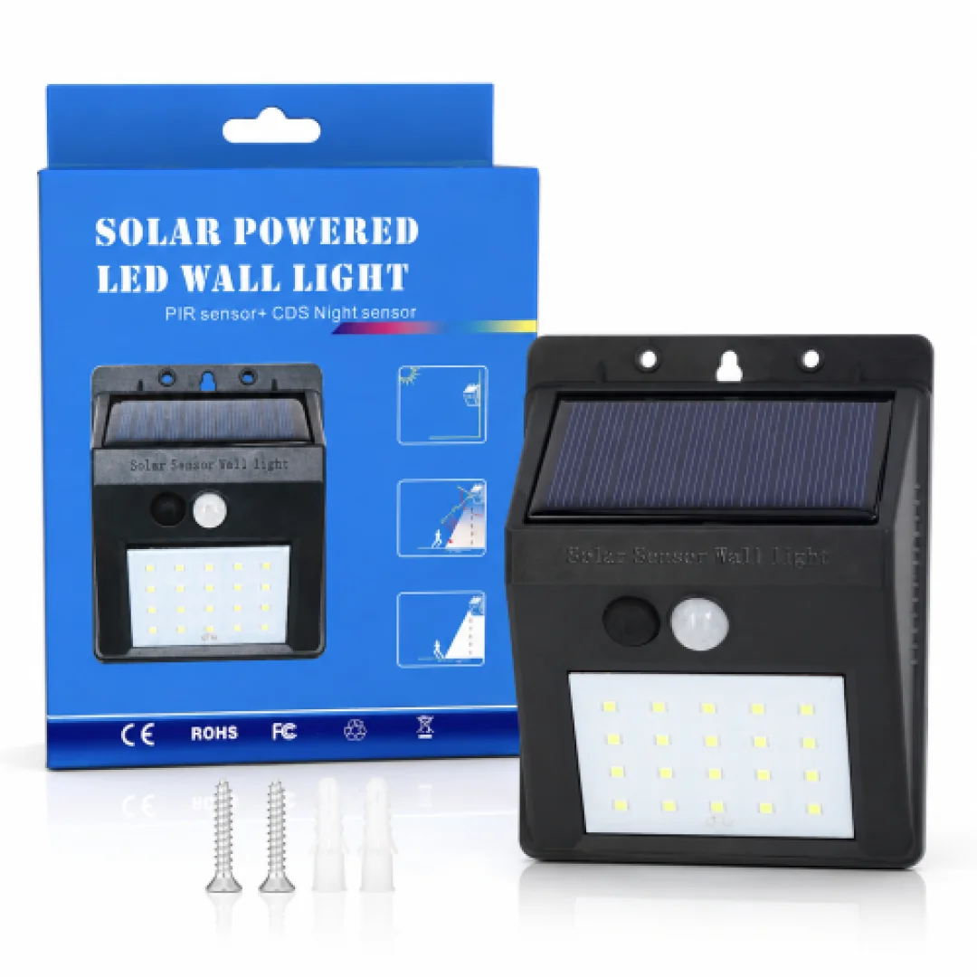 Solar Powered LED Wall Light with PIR Motion Sensor — image 3