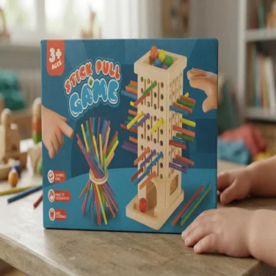 Stick Pull Game Wooden Toy for Kids with Thinking Logic and Hand-Eye Coordination Development — ছবি 3