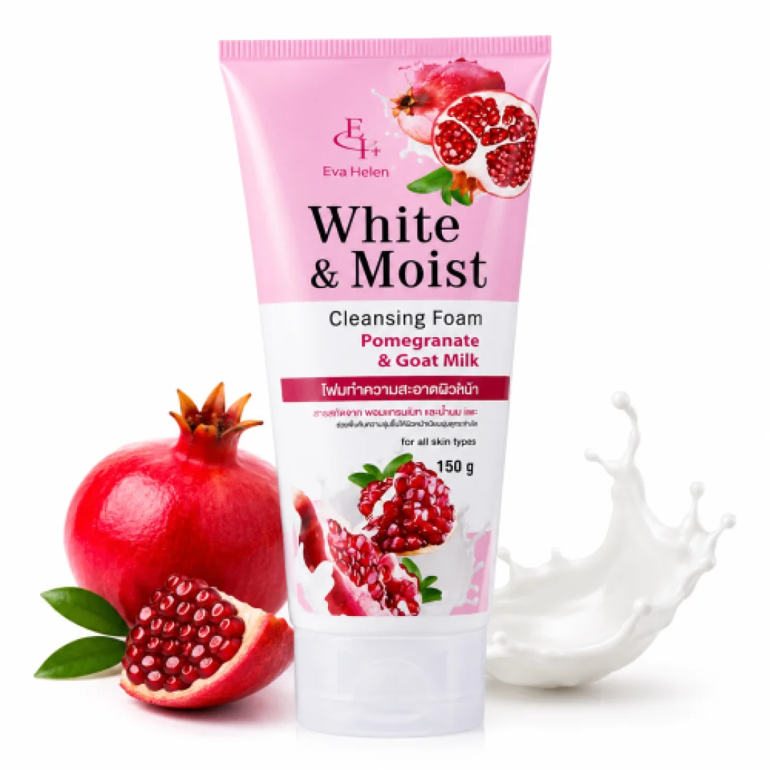 White & Moist Cleansing Foam (Pomegranate & Goat Milk) 150g