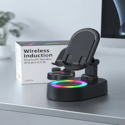 Wireless Induction Charging Bluetooth Speaker with RGB Light and Phone Stand (ZJ-016) — image 1