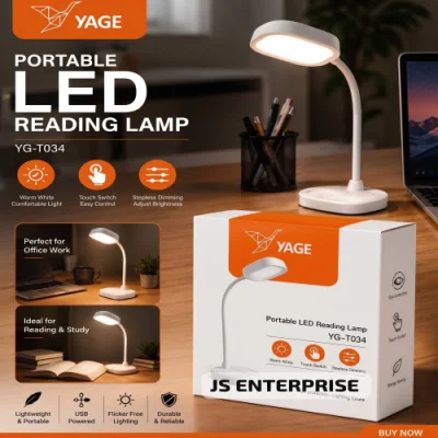 YAGE YG-T034 Portable LED Reading Lamp with Touch Switch & Stepless Dimming — image 3