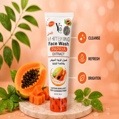 YC Papaya Extract Whitening Face Wash 100ml for Soft & Bright Skin — image 2