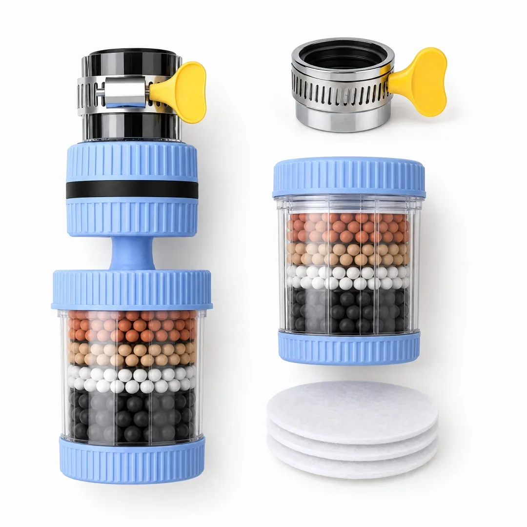 360° Rotating Tap Nozzle with Sediment Screen