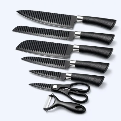 6-Piece Kitchen Knife Set — 4 Knives, Scissor, Ceramic Peeler — image 3