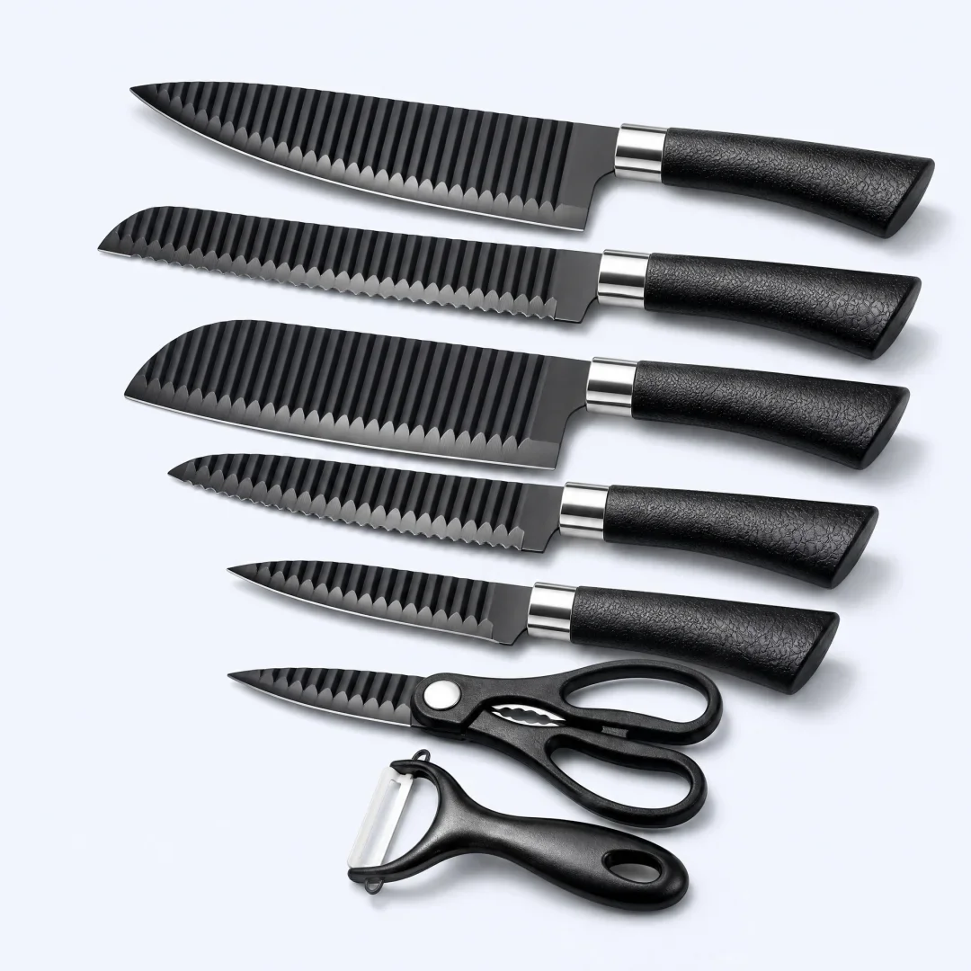 6-Piece Kitchen Knife Set — 4 Knives, Scissor, Ceramic Peeler — image 3