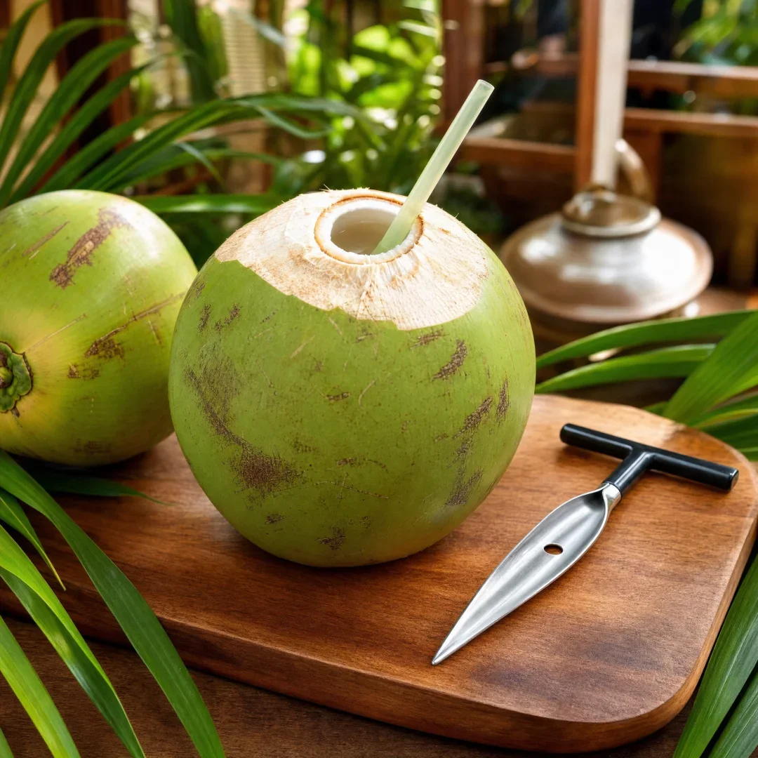 Coconut Opener & Peeler — Stainless Steel Tool