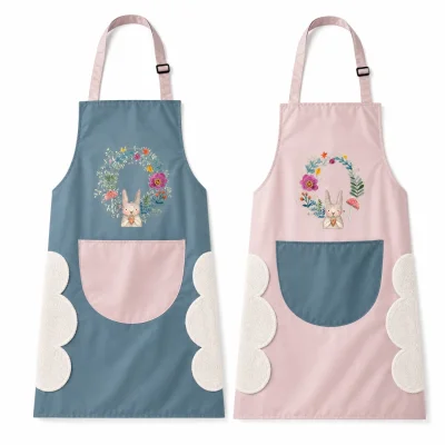 PVC Waterproof Kitchen Apron — Oil-Resistant, 70×68cm — ছবি 2