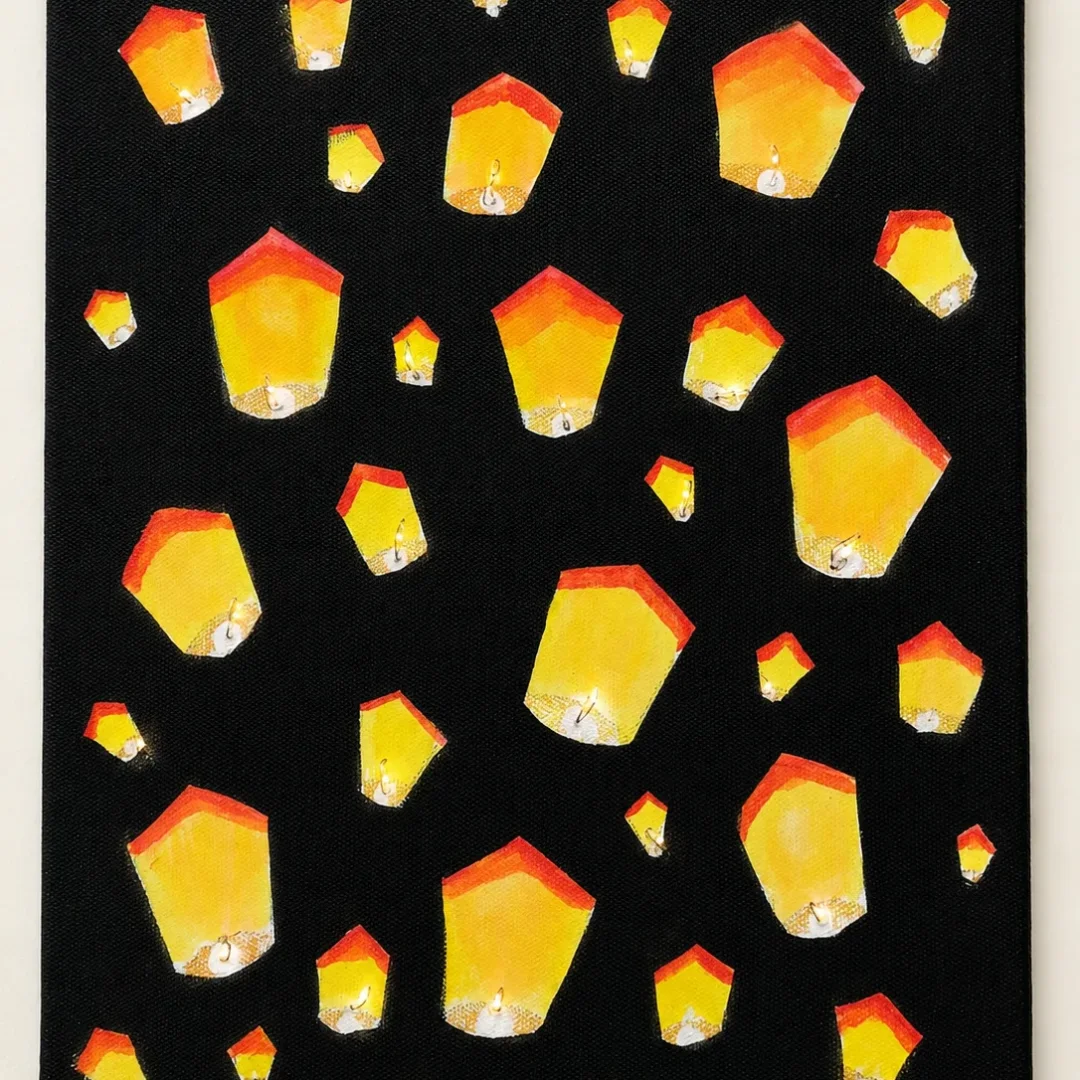 Luminous Night Lantern Painting