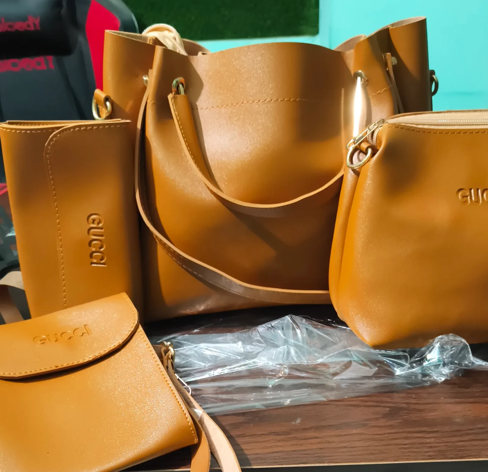 4-in-1  Ladies Bag Set (Brown) — ছবি 3