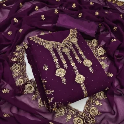 জর্জেট থ্রি পিস — image 5