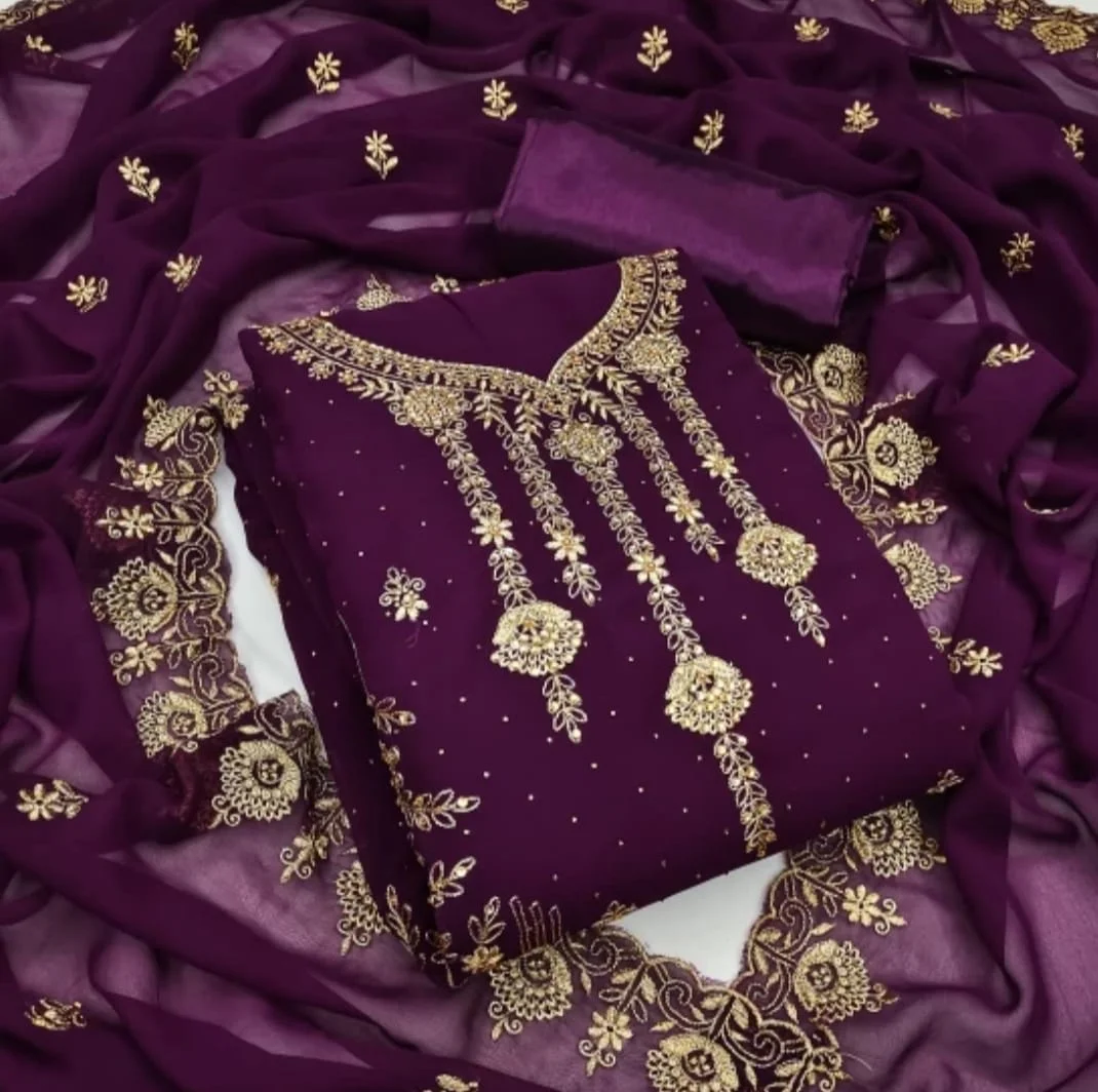 জর্জেট থ্রি পিস — image 5