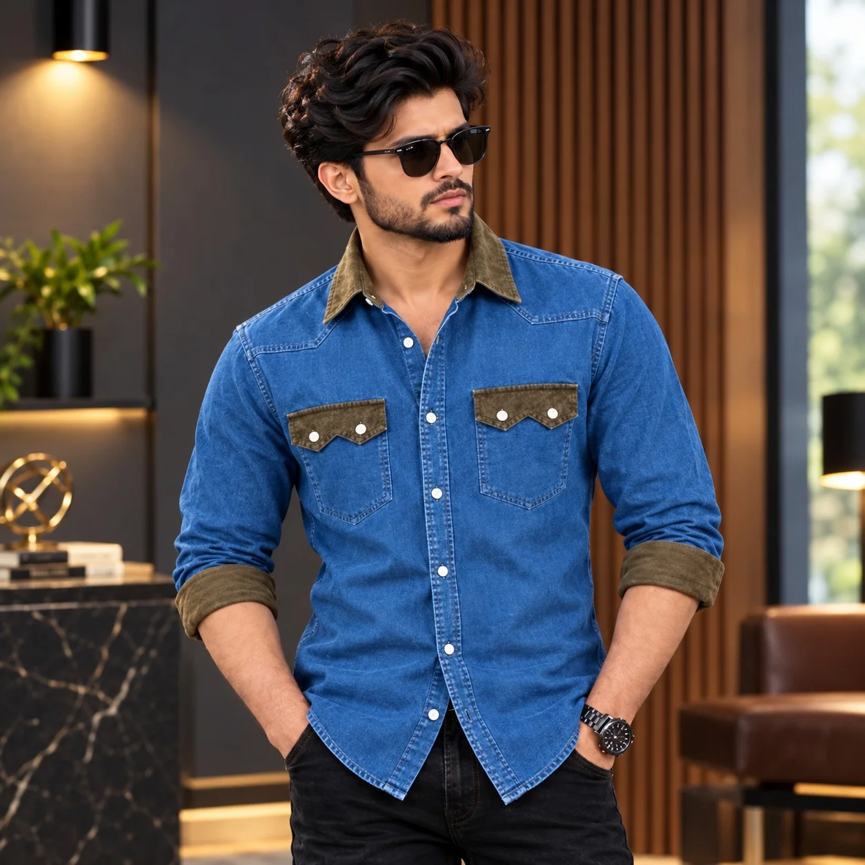 Denim Shirt for Men - Stylish Casual Wear — image 8