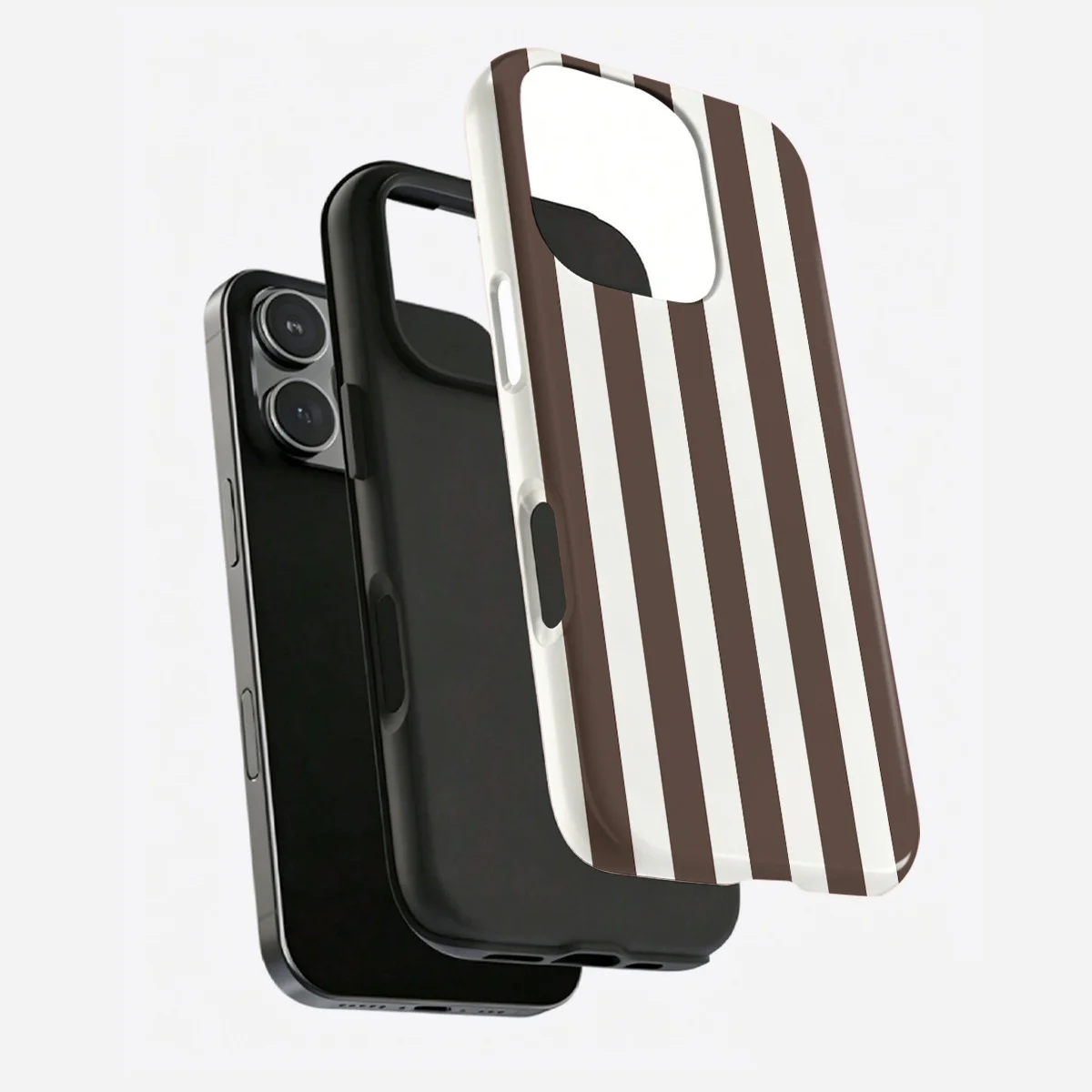 Retro Striped Dual-Layer Protective Case for iPhone 13 — ছবি 2