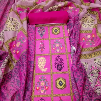 Jamjam Cotton Three Piece Unstitched — image 1