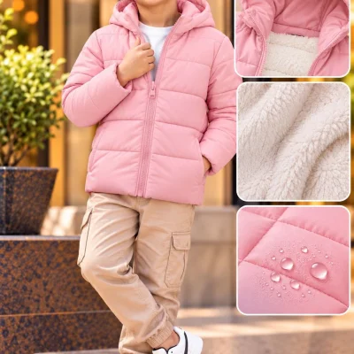 Boy's Sherpa Padding Jacket (Hoodie) — image 6