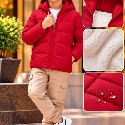 Boy's Sherpa Padding Jacket (Hoodie) — image 4
