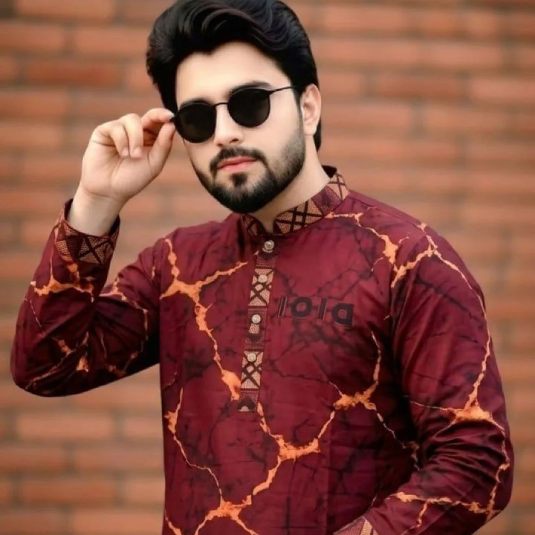 Premium Quality Panjabi Fabric with Matching Button — image 7