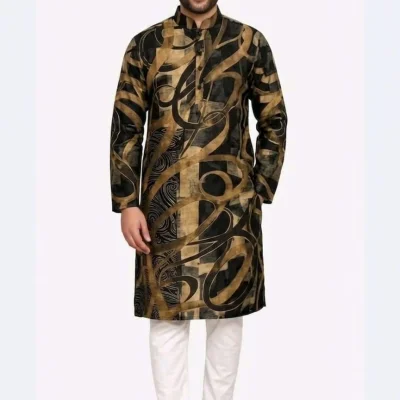 Premium Quality Panjabi Fabric with Matching Button — image 6